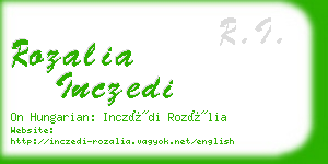 rozalia inczedi business card